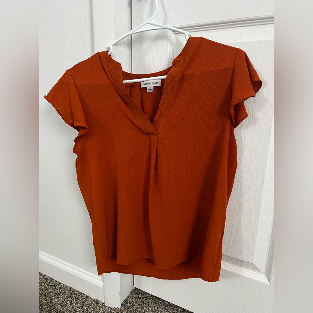 Calvin Klein Women's Terracotta Blouse